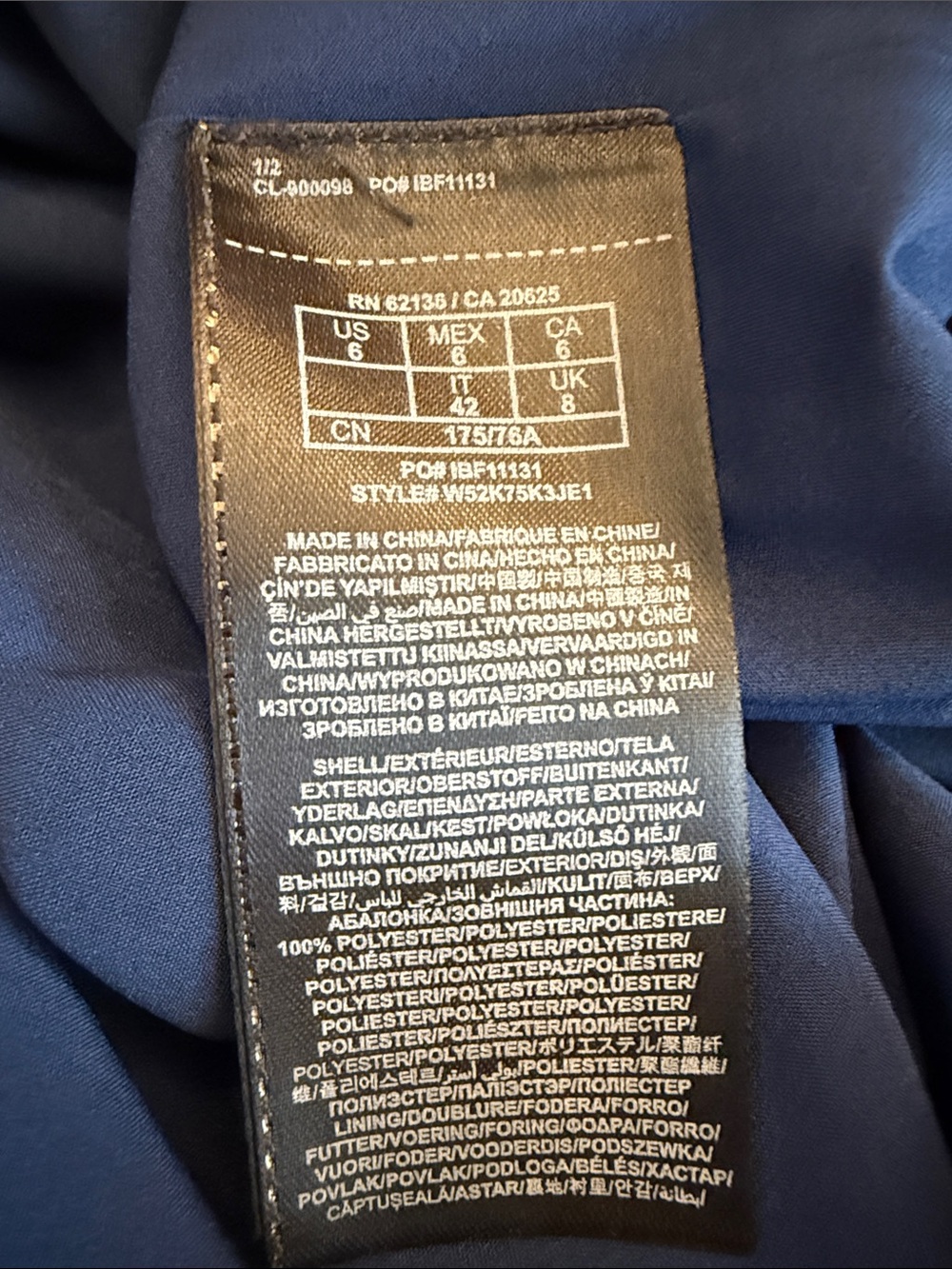 Guess Y2K Halter Maxi Dress Blue Black Chevron Lace Up Back Size 6 - Picture 13 of 13